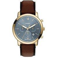 Fossil Mens Neutra Chronograph Brown Leather Watch, Fs6162