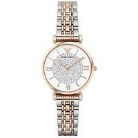 Emporio Armani Womens Two-Hand, Rose Gold-Tone Stainless Steel Watch, Ar1926