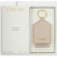 Katie Loxton Hidden Photo Keyring , Friend , Oyster , 7.5Cm X 5.5Cm