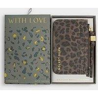 Katie Loxton Gift Boxed Coin & Cardholder , Leopard , 8Cm X 11.5Cm