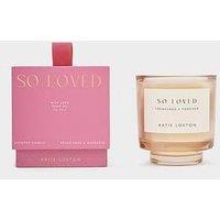 Katie Loxton Sentiment Candle | So Loved | Peach Rose And Sweet Mandarin | 8.5Cm X 7.5Cm X 5.1Cm