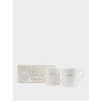Katie Loxton Mummy And Daddy Mug Set , Classic Mug Shape In Ceramic