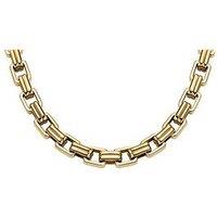 Fossil Fossil Womens Raquel Bold Chains Gold-Tone Stainless Steel Chain Necklace, Jf04954710