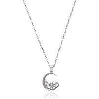 Olivia Burton Celestial Cluster Moon Necklace Silver