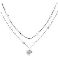 Tommy Hilfiger Womens Stainless Steel Layered Chain Necklace