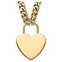 Fossil Fossil Womens Sutton Gold-Tone Stainless Steel Heart Necklace, Jf04958710