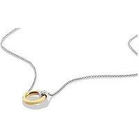 Calvin Klein Womens Ck Duality Stainless Steel & Gold Plated Necklace