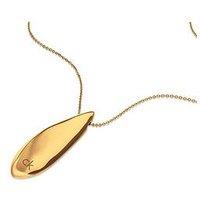 Calvin Klein Womens Ck Sculpted Gold Plated Necklace