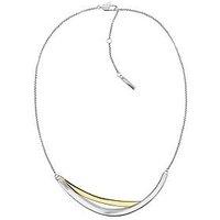 Calvin Klein Womens Ck Elliptical Stainless Steel And Gold Plated Necklace