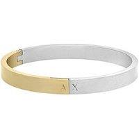Armani Exchange Mens Stainless Steel Bangle Bracelet, Axg0172040