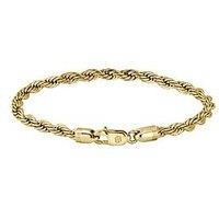 Boss Gents Myles Gold Ip Rope Chain Bracelet