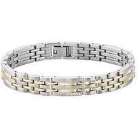 Boss Gents Wesley Two Tone Gold Ip And Stainless Steel Bracelet
