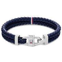 Tommy Hilfiger Mens Navy Braided Rope Bracelet