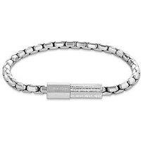 Calvin Klein Mens Ck Contoured Barrel Stainless Steel Bracelet