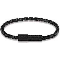 Calvin Klein Mens Ck Contoured Barrel Black Ip Bracelet