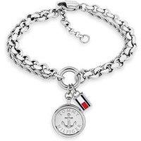 Tommy Hilfiger Womens Stainless Steel Nautical Charm Bracelet