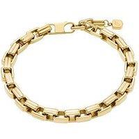 Fossil Womens Raquel Bold Chains Gold-Tone Stainless Steel Chain Bracelet, Jf04955710