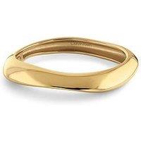 Calvin Klein Womens Ck Sculpted Gold Plated Bangle