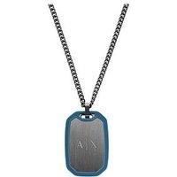 Armani Exchange Armani Exchange Mens Stainless Steel Dog Tag Necklace, Axg0171060