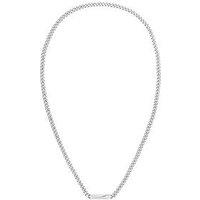Calvin Klein Gents Calvin Klein Brushed Stainless Steel Chain Twist Clasp Necklace