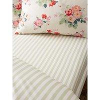 Cath Kidston Canopy Stripe Green 100% Cotton Fitted Sheet