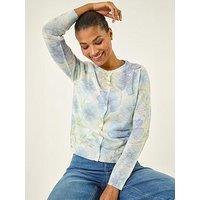 Roman Floral Print Knit Cardigan