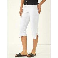 Roman Dusk Split Hem Bengaline Capri Trouser