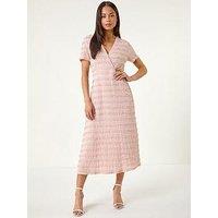Roman Petite Ruffle Midi Wrap Dress