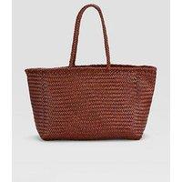 Ellyla Amora Large East West Woven Tote - Beige