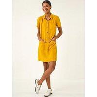 Roman Buttoned Mini Shirt Dress