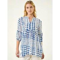 Roman Spot Print Tunic Top