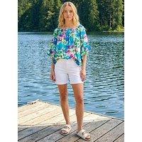 Roman Floral Print Bardot Top