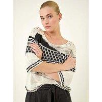 Roman Textured Abstract Knit Jumper