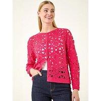 Roman Crochet Knit Cardigan