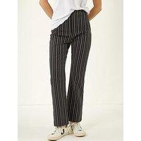 Roman Stripe Print Bootleg Trouser