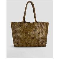 Ellyla Leia Large Weave Double Handle Bag - Green