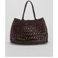 Ellyla Selina Short Handles Woven Shoulder Bag - Brown