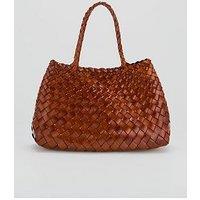 Ellyla Selina Short Handles Woven Shoulder Bag - Brown