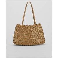 Ellyla Selina Long Handles Woven Shoulder Bag - Brown