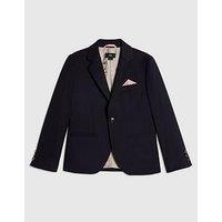 River Island Older Boys Tailored Suit Jacket - Navy