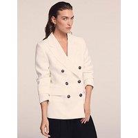 Mint Velvet Cream Relaxed Db Blazer