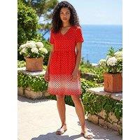 Roman Petite V-Neck Pocket Dress