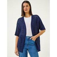 Roman Stitch Detail Knit Cardigan