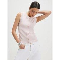 River Island Double Layer Linen Vest - Pink