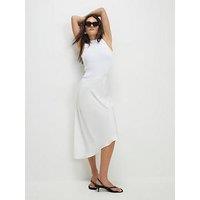 River Island Satin Hybrid Dress - Cream