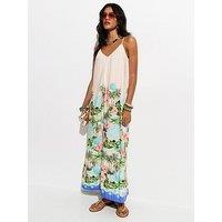 New Look White Tropical Beach Maxi Dress