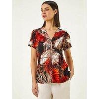 Roman Leaf Pintuck Top