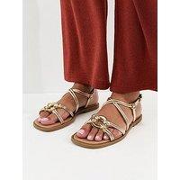 New Look Tone Multistrap Sandals - Gold