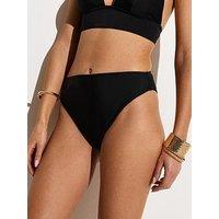 New Look Black High Waisted High Leg Bikini Bottoms