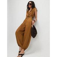 River Island Airflow Balloon Jumpsuit - Burnt Orange
